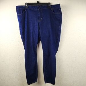 Old Navy Womens Super Skinny Plus Size 22 Casual Blue Jeans Everyday Basic